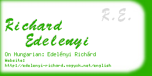 richard edelenyi business card