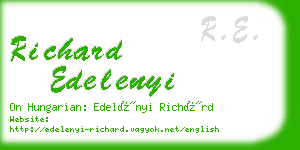 richard edelenyi business card